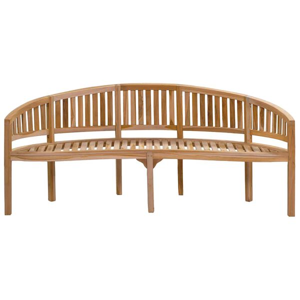 vidaXL Лавка у формі банана 200 см Масив тикового дерева