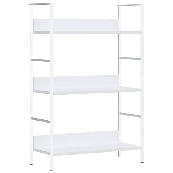 288220 vidaXL 3-Layer Book Shelf White 60x27,6x90,5 cm Chipboard