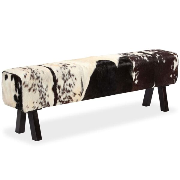 vidaXL Лавка 160x28x50 см Натуральна Козяча Шкіра