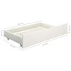 321986 vidaXL Bed Drawers 2 pcs White Solid Pine Wood