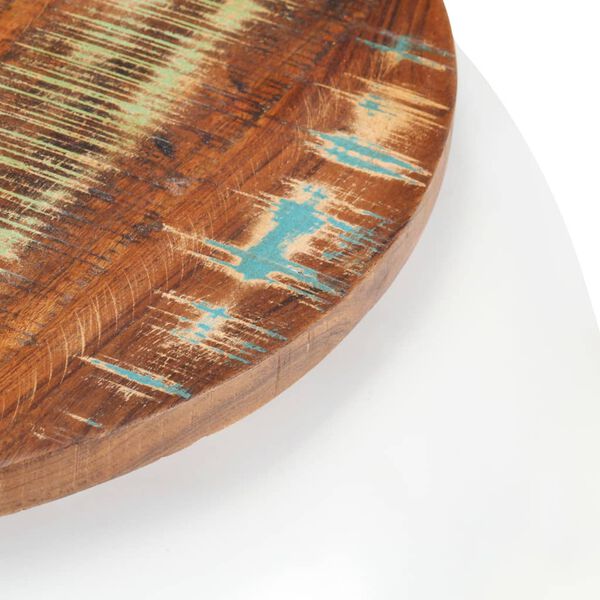 vidaXL Журнальний столик Білий 68x68x30 см Масив відновленої деревини