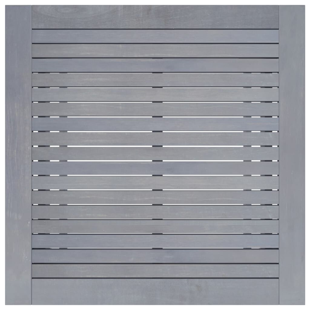 vidaXL Садовий обідній стіл Сірий 88x88x74 см Масив акації