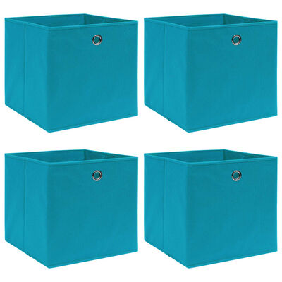 vidaXL Коробки для Зберігання 4 шт Світло-Блакитний 32x32x32 см Тканина