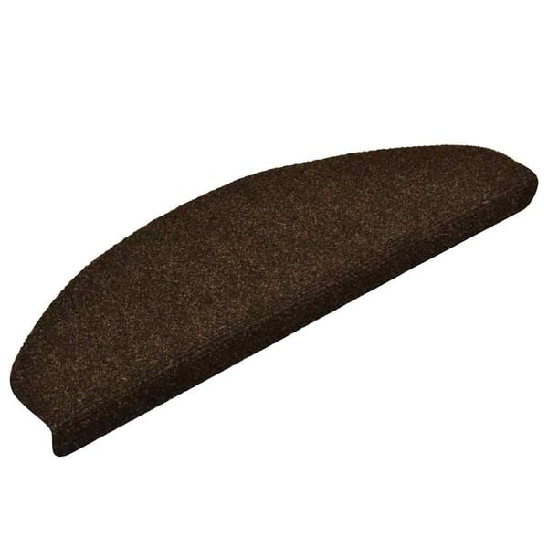 vidaXL Самоклеючі Сходові Килимки 15 шт Коричневий 65x21x4 см