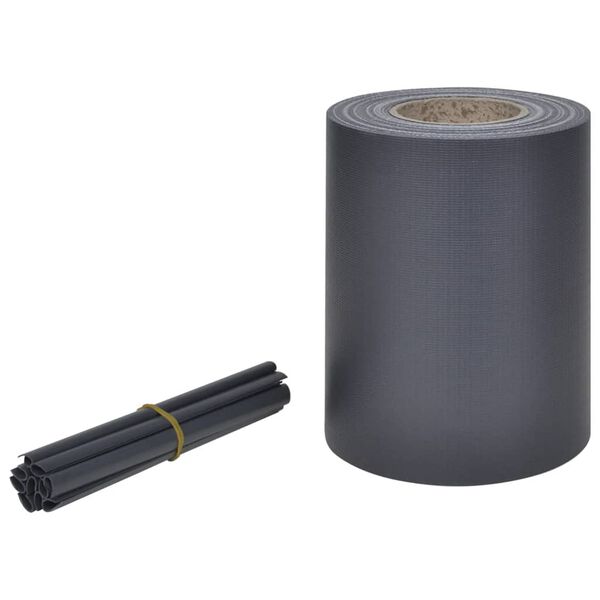 vidaXL Садовий Захисний Екран Темно-Сірий 70х0,19 м ПВХ