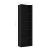 800991 vidaXL 5-Tier Book Cabinet Black 60x30x189 cm Chipboard