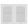 802529 vidaXL Hanging Glass Cabinet White 80x31x60 cm Chipboard