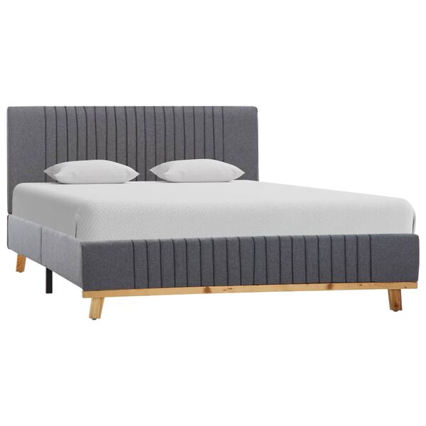 vidaXL Каркас ліжка Світло-сірий 120x200 см Тканина