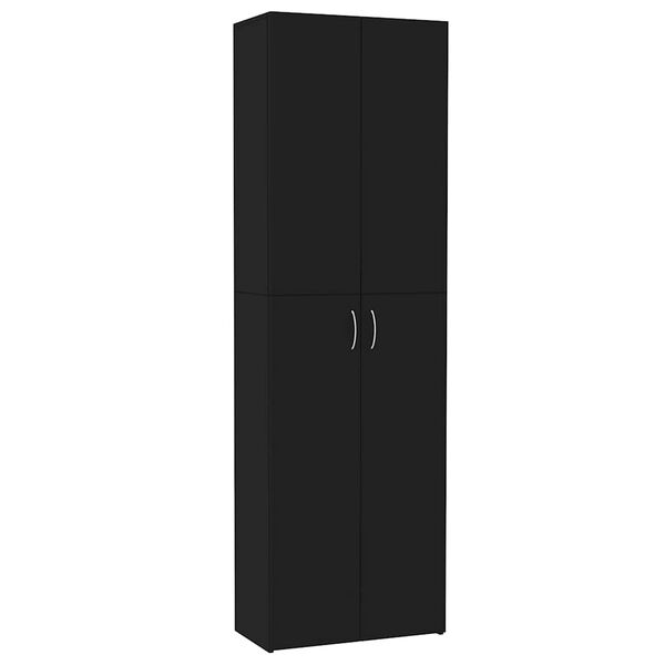 800298 vidaXL Office Cabinet Black 60x32x190 cm Chipboard
