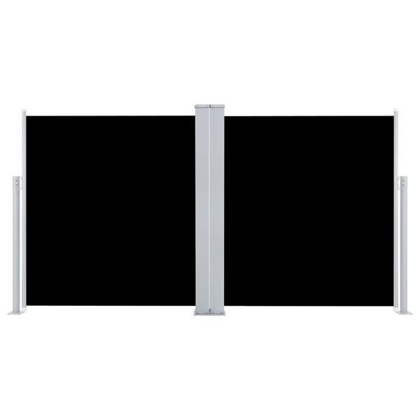 vidaXL Бічний Тент Висувний Чорний 120x600 см