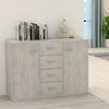 800688 vidaXL Sideboard Concrete Grey 88x30x65 cm Chipboard