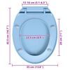 145823 vidaXL Soft-Close Toilet Seat Quick Release Blue Oval