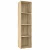 vidaXL Книжкова шафа/Тумба під телевізор Дуб сонома 36x30x143 см ДСП