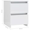 800525 vidaXL Bedside Cabinet High Gloss White 30x30x40 cm Chipboard