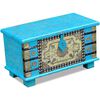 vidaXL Скриня для Зберігання Синій 80x40x45 см Дерево Манго