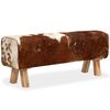 vidaXL Лавка 120x30x45 см Натуральна Козяча Шкіра