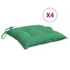 vidaXL Подушки для стільців 4 шт Зелений 50x50x7 см Тканина