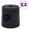 vidaXL Тягарі для Альтанок 4 шт Чорний Поліетилен