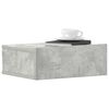 800314 vidaXL Floating Nightstand Concrete Grey 40x30x15 cm Chipboard