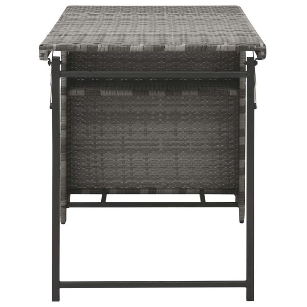 vidaXL Розкладний Вуличний Обідній Комплект 5 Од. Сірий Поліротанг