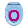 145823 vidaXL Soft-Close Toilet Seat Quick Release Blue Oval