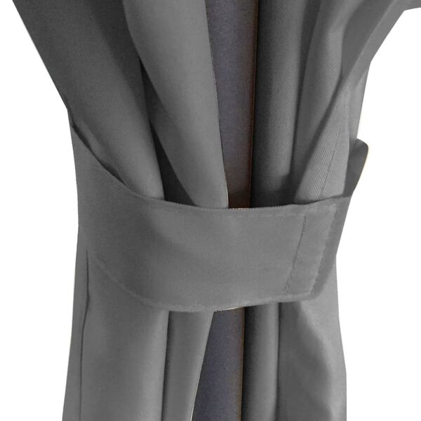 vidaXL Альтанка зі Шторами Кругла Антрацит 3,5x2,7 м