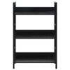 288218 vidaXL 3-Layer Book Shelf Black 60x27,6x90,5 cm Chipboard
