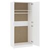 800630 vidaXL Wardrobe White 90x52x200 cm Chipboard