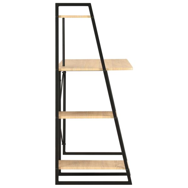 vidaXL Письмовий Стіл зі Стелажем Чорний 102x50x117 см Дуб