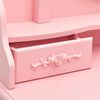 vidaXL Туалетний столик з табуретом Рожевий 75x69x140 см Павловнія