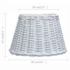 vidaXL Абажур Білий 38x23 см Плетена Лоза