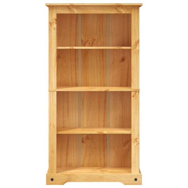 243743 vidaXL 4-Tier Bookcase Mexican Pine Corona Range 81x29x150 cm
