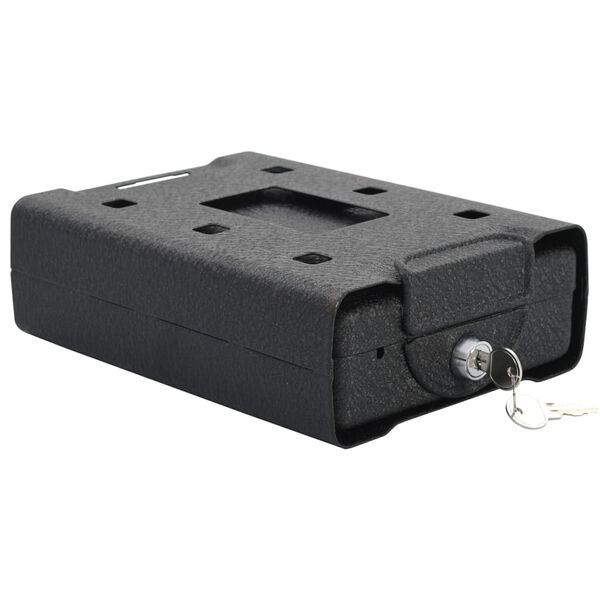 vidaXL Автомобільний Сейф Чорний 21,8x16x7 см Сталь