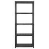 vidaXL 5-рівневий стелаж Чорний 71x38x170 см Пластик