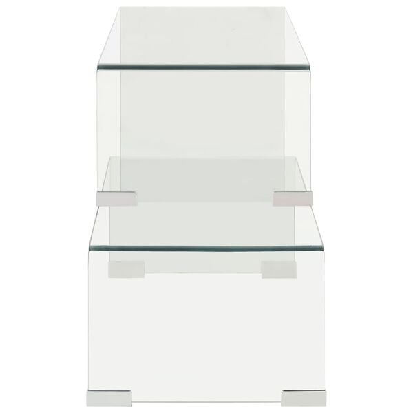 vidaXL Журнальні столики 2 шт 90x30x20/110x30x40 см Загартоване скло