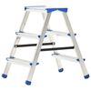 vidaXL Драбина-Стрем'янка Двостороння 3 Сходинки 67 см Алюміній
