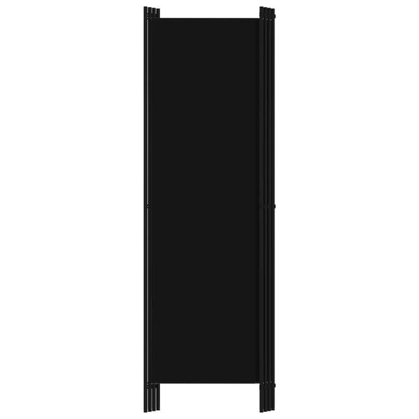 vidaXL 4-Панельна Кімнатна Перегородка Чорний 200x180 см
