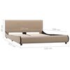 vidaXL Каркас Ліжка Капучино 120x200 см Штучна Шкіра