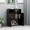 800712 vidaXL Sideboard Black 60x30x75 cm Chipboard