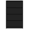 vidaXL Сервант Чорний 60x35x98,5 см Деревні пластики