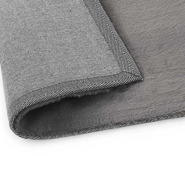 vidaXL Килимок Темно-Сірий 120x160 см Штучне Кроляче Хутро