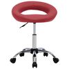 vidaXL Робочий стілець на коліщатках Бордовий Штучна шкіра