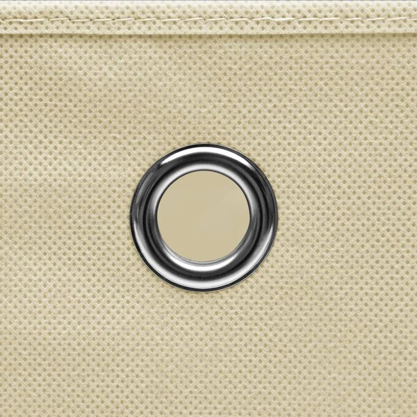 vidaXL Коробки для Зберігання 4 шт Кремовий 28x28x28см Неткане Полотно