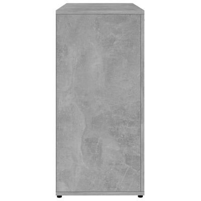 801836 vidaXL Sideboard Concrete Grey 80x36x75 cm Chipboard