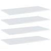 vidaXL Книжкові Полиці 4 шт Глянцевий Білий 80х40х1,5 см ДСП