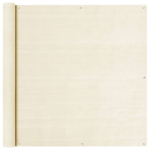 vidaXL Балконна Ширма Кремовий 120x500 см ПВЩ