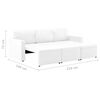 vidaXL 3-місний модульний диван-ліжко Білий Штучна шкіра