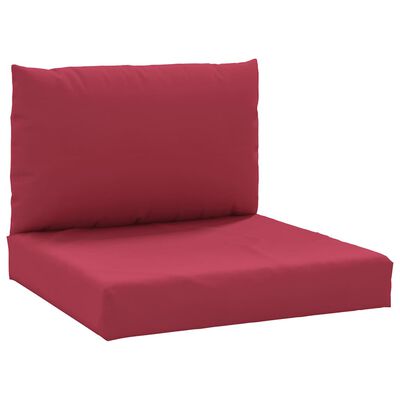vidaXL Подушки для дивана з піддонів 2 шт Бордовий Тканина