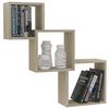 800273 vidaXL Cube Wall Shelves Sonoma Oak 84,5x15x27 cm Chipboard