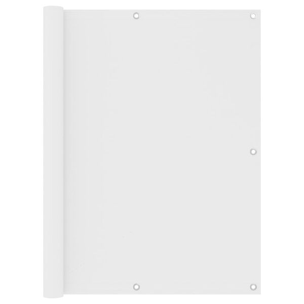 vidaXL Балконна Ширма Білий 120x300 см Тканина Оксфорд